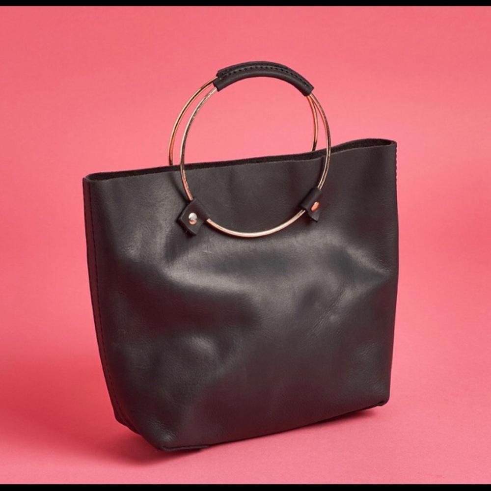 Tribe Alive Luxe Brass Handle Handbag